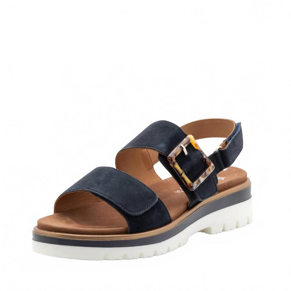 NEW ARA SHOES women's marbella sandal in navy